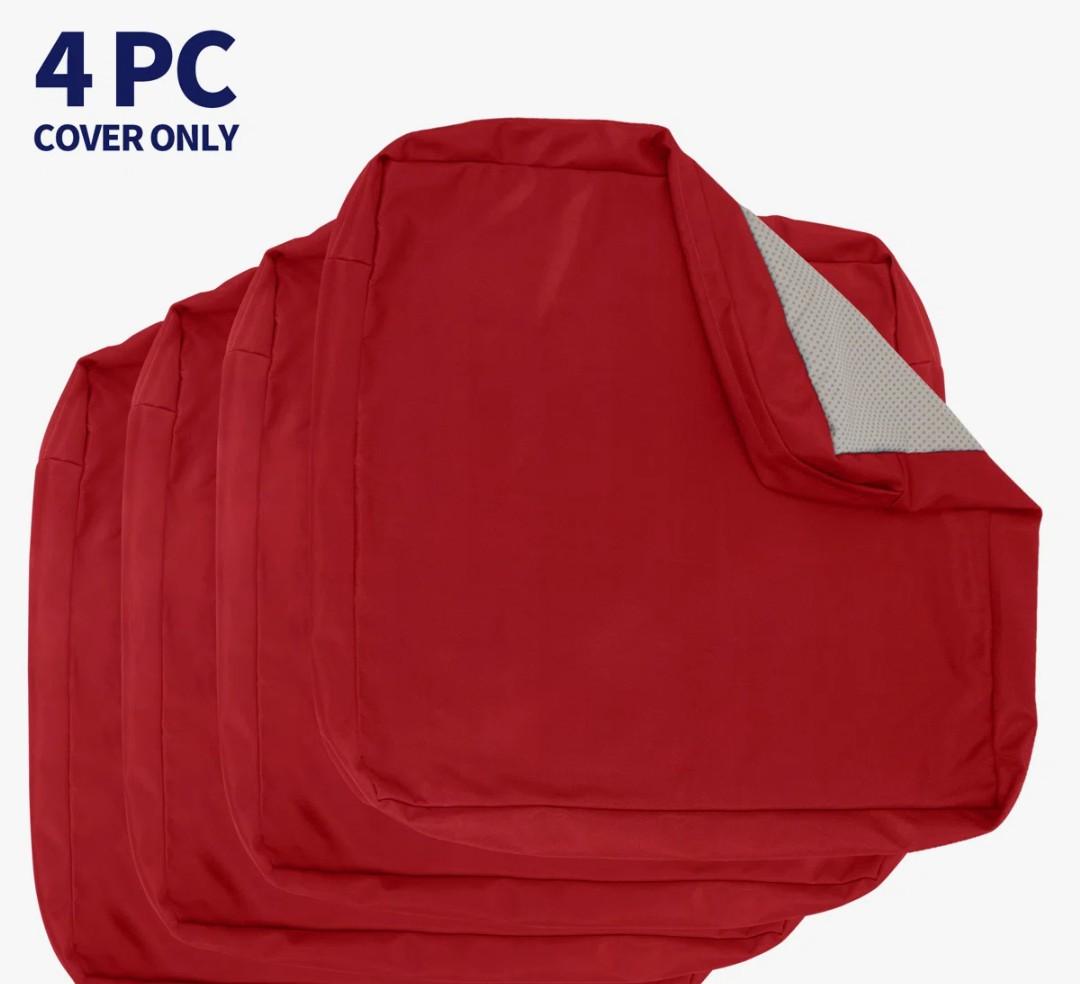 Patio Cushion Covers Replacement, Outdoor Cushion Covers Slipcovers for Patio Furniture, Couch Seat Cushions Cover with Zipper, splash-proof Cushion Covers Outside (Set of 12, 26x26 inch)