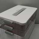 ARSTPEOE 3Tier Medicine Organizer  Portable Medicine Cabinet with Plastic Handle, Multipurpose Medical Box with Pill Box, Empty First Aid Kit for Home