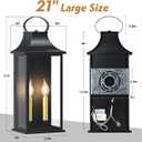 21" Large Outdoor Wall Lights 2 Packs, Black Exterior Lighting Fixtures Outdoor Sconce Light with E12 Base, 2-Light Outdoor Lanterns for Porch, Waterproof Outside Lights for House, Garage, Patio
