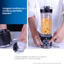 UTALENT Cordless Portable Blender, 25 oz removable Vessel, 700W Personal Blender, For-Smoothies, Ice Crush, 4 Programs, Leakproof-Lid & Sip Spout, USB-C Rechargeable, Dishwasher Safe Parts, Black