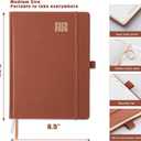 5 x Heture Academic Planner 2025-2026 , Monthly and Weekly Calendar Planner, Jul 2025 - Jun 2026 Planner For Women & Men, A5 (6.5" x 8.5"), Teacher Student Planning Book with Tabs, Ideal for Office School - (Brown 1 Pack