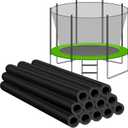 12PCS Rubber Trampoline Pole Covers, 1.26 Inch Diameter Trampoline Replacement Poles, Protective Trampoline Pole Rubber Sleeves for Safe Protection Trampoline Accessories