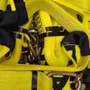 VULCAN 8-Point Roll Back Vehicle Tie Down Kit with Chain Tails on Both Ends - Set of 4 - Classic Yellow