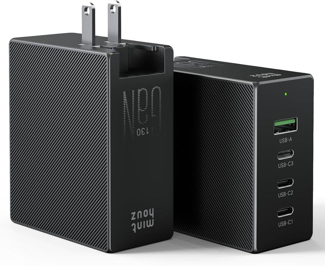 Minthouz Phone Charger Fast 130W Charging, Type C Wall Charger Block Universal Travel Charger,USB C Charger Block for iPhone 17/17 Plus/17 Pro Max/16/16 Plus/16 Pro Max/15 Pro Max/iPad Pro