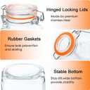 4 oz Glass Jars With Airtight Lids And Leak Proof Rubber Gasket,Small Mason Jars With Hinged Lids For Kitchen, Mini Spice Jars With Twine And Tags Labeling 30 Pack