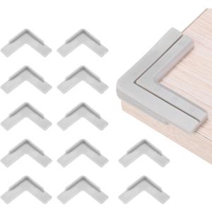 uxcell Corner Protectors, 12 Pcs Table Corner Protectors, Furniture Corner Guard and Edges Safety Bumpers for Table Edges and Sharp Corners (Star-Shaped, Grey) (Gray)