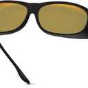 Night Driving Glasses Anti Glare Polarized Night Vision Yellow Tint Glare Reducing Fit Over Driving Sunglasses for Men and Women