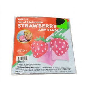 Inflatable Strawberry Arm Bands Pack of 4