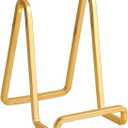 Plate Holder Easel Display Stand - 4.5 inch Metal Plate Stands for Display - Tabletop Picture Stand - Gold Iron Easels for Display Pictures | Photo Frames | Book | Decorative Plates | Plaque - 1 Pack