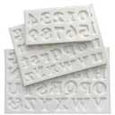 3-Piece Cooper Letters & Numbers Silicone Mold Set for Various Crafts - Perfect for Fondant Cakes, Chocolate, Resin, Gumpaste & DIY Creations