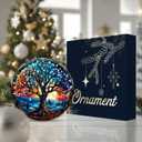 9 x Irish Ornament 2025, The Celtic Tree of Life Ornament  Balance, and Renewal  Artistic Round Hanging Keepsake for Spiritual Dcor, Holiday Tree, and Year-Round Blessings