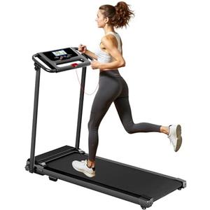 Portable Treadmill with Handle, 3.0HP Walking Pad Treadmill, Electric Compact Treadmills,Treadmills for Home Small Space with 12 Preset Programs, Walking Pad with Handle,300 LBS Capacity
