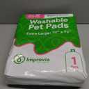 IMPROVIA Extra-Large Waterproof Dog Mat  Jumbo Washable Playpen Floor Protector, Non-Slip Pet Pad, Heavy-Duty 72x72 (Paws & Hearts)