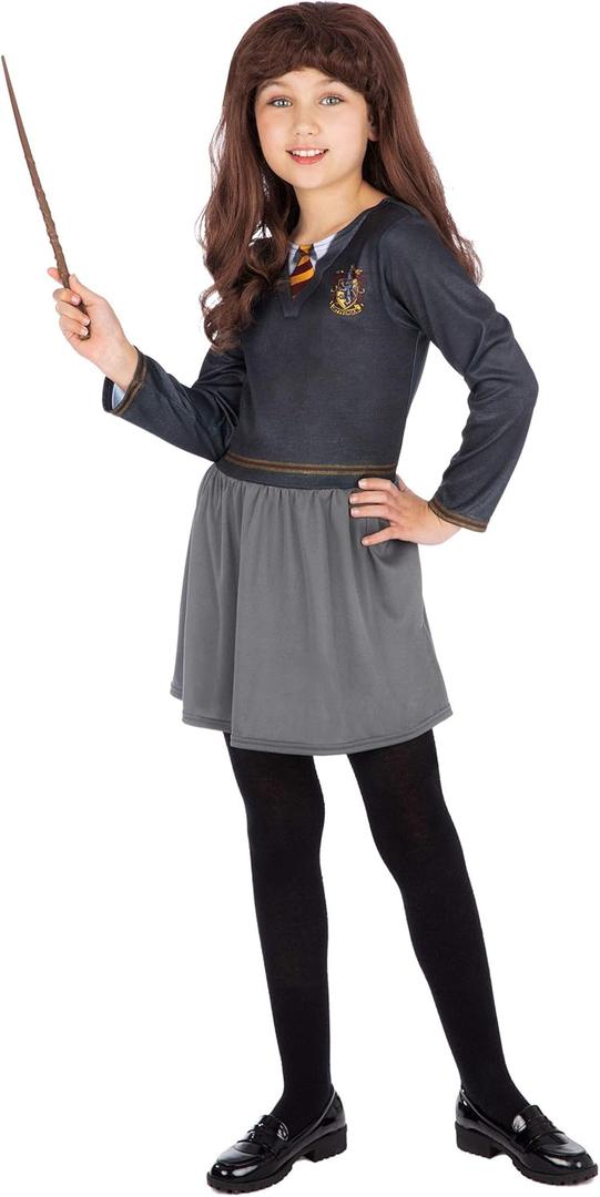 Harry Potter Costume Hermione Girls with Wand and Wig (12)
