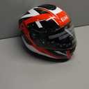 LEM Modular Motorcycle Helmets Fiberglass, Full Face Motorcycle Helmet Flip Up for Touring, DOT Certified, Release Sun Visor & Removable Comfort Liner, Lightweight Street Bike Helmet (Red/White,L)