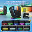 FASTSNAIL Charging Dock for Nintendo Switch 2(2025) for Joy-Con 2, Dual-Direction Magnetic Fast Controller Charger Station with 9 RGB Light & Charging Cable for Joycon 2 Stand Accessories (Black)
