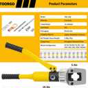 Cable Lug Crimping Tool, 6 AWG to 800 MCM Hydraulic Plier, 16 Ton Hand Crimping Tool for Wires, Terminal, Lug, Crimping Tool Kit with 12 Dies, 400