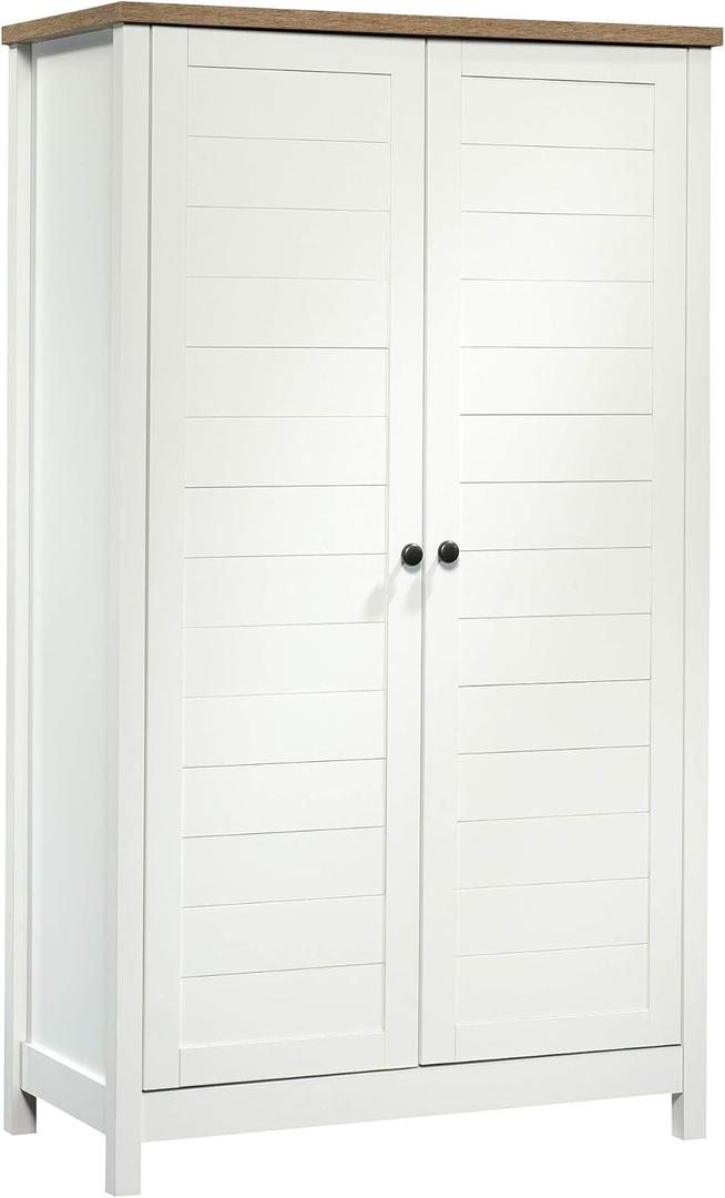 Sauder Cottage Road Storage Cabinet/ Pantry Cabinet, Soft White finish