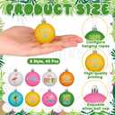 VIHOSE 40 Pcs Summer Ball Ornaments Colorful Hawaiian Ornaments for Tree 1.18" Flamingo Sun Coconut Palm Hanging Decorations Pink Blue Hanging Summer Beach Plastic Balls for Home Decors Holiday Party