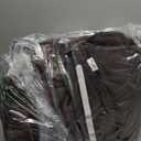 2 Pcs 63 x 39 Inches Window Insulation Curtain Kit Winter Thermal Window Cover with Fastener Oxford Cloth 2 Layer Thick Cotton Filled Loop Strips Insulation Kit for Keeping Warm (Brown)