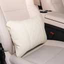 Car Pillows Napa Leather Car Seat Rest Cushion Car Lumbar Pillow for Mercedes Benz Maybach S-Class Lumbar Support Pillow car AccessoriesBeige