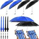 Shinylin 4 Pcs Beach Chair Umbrellas with Clamp 360° Adjustable 42" Umbrellas for Chairs Upf50+, Stroller, Fishing, Camping, Patio, Wheelchair, Golf Cart (Chair Not Included)