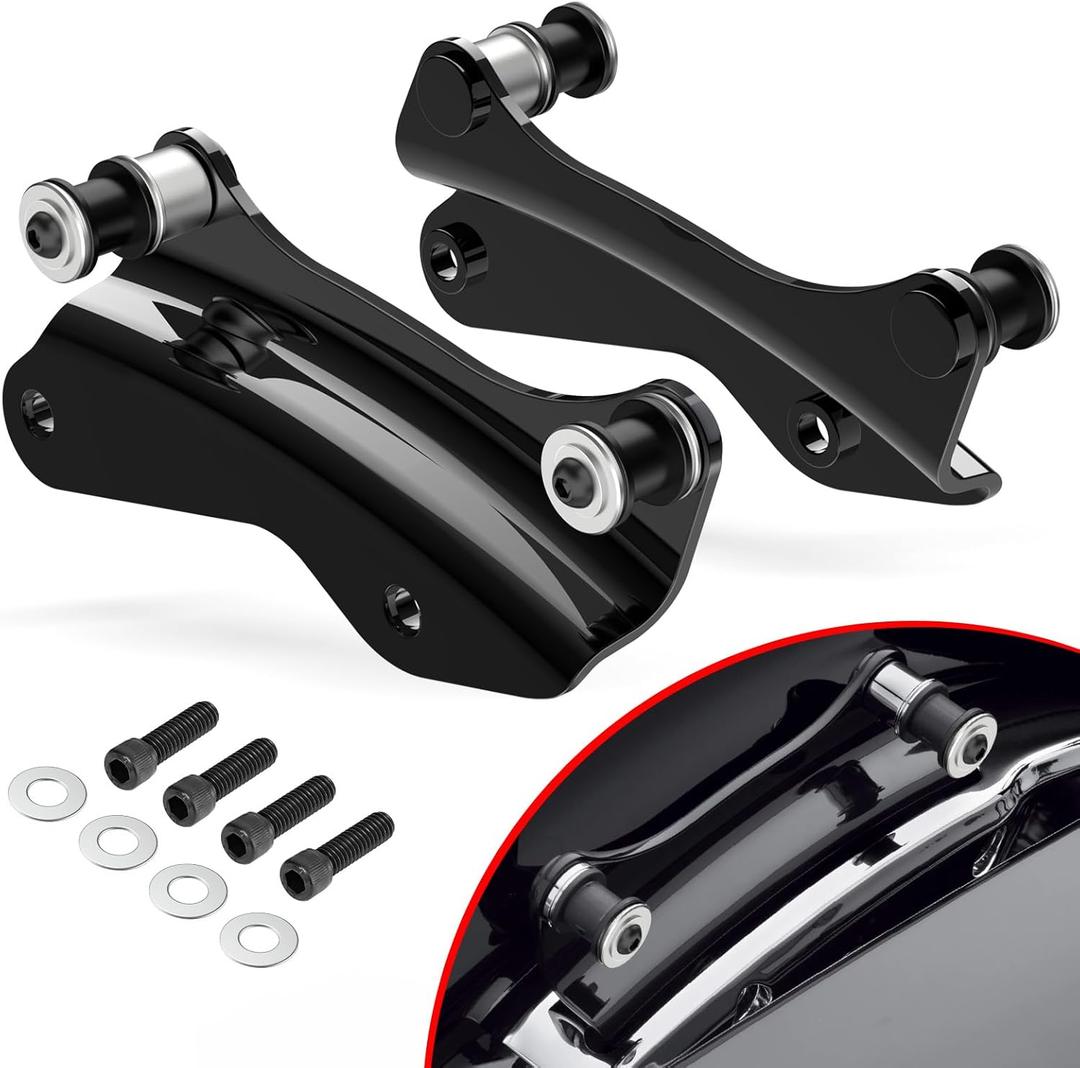 Amazicha Vivid Black 4 Point Docking Hardware Kit Compatible for Harley Davidson Touring Street Glide Electra Glide Road King Road Glide 2014 2015 2016 2017 2018 2019 2020 2021 2022 2023 2024 (Docking Without Cover)
