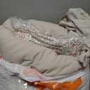 BLOOMHAVEN Full Comforter Set - 7 Pieces Ruffle Beige Bedding Sets, Shabby Chic Farmhouse Bed in a Bag Full with Ruffle Comforter, Floral Sheets, Pillowcases & Shams