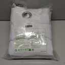 NICETOWN 2 Panels Outdoor Curtains Waterproof 90 inch Long for Patio, Windproof Top & Bottom Grommet & Back Tab Weighted Blackout Outdoor Drapes with Rope for Fixed, W66 x L90, Greyish White