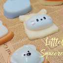 2 x Cat Taba Squishy Squeeze Toys, Kawaii FuFu Squishies PVC Sensory Toys, Rebound Stress Relief Toys, Party Favors, Birthday Gift, Squishy Toys for Adults Kids