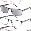 4 Pack Reading Glasses for Men,Blue Light Blocking Computer Glasses,Full Frame Readers Anti UV/Eye Strain/Glare3.0 (Mix)