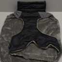 QBLEEV Warm Dog Jacket - Reflective, Adjustable Winter Coat with Turtleneck for Cold Weather, Waterproof Fleece Snowsuit for Large Dogs (Black, XL)