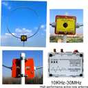 LF-901 Portable Shortwave Radio Antenna, Active Loop Antenna 10KHz-30MHz All Band Radio Antenna, MW: 520-1710KHz SW: 2.3-30MHz 20W Telescope Receiving Antenna with 3000mAh Battery