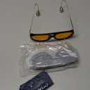 SODQW 2 Pack Oversized Aviator Sunglasses for Women Men With Earring Trendy Large Big Double Bridge 2025 Shades, Black/Orange+black/Grey