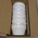 LE TAUCI Bouillon Cups 8 Ounce, Ice Cream Bowls, Small Bowls for Dessert Soup Chili Dipping Sauce Coffee Cupping - Set Of 6, White