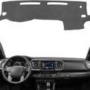 Dash Cover Mat Custom Interior Center Console Compatible with Toyota Tacoma 2016-2023 Dashboard Cover Pad Carpet Protector （Gray）