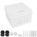 LeMotech Junction Box, Electrical Box IP65 Water Resistant Dustproof ABS Plastic Project Enclosure for Electronics White 5.9X 5.9X 3.9 inch