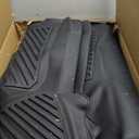 KIWI MASTER Floor Mats for 2014-2018 Chevy Silverado/GMC Sierra 1500 Crew Cab, 2015-2019 Silverado/Sierra 2500/3500 HD Crew Cab Front Rear Seat 2 Row All Weather Mat Liners Black