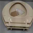 HIGHCRAFT Premium Elongated Toilet Seat with Slow-Close Design, Adjustable Hinges & Quick Removal Mechanism - Molded Plastic Toilet Seat - Fits Standard Elongated Toilets - Oval Seat in Bone/Beige