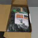 Flexi Hose with 8 Function Nozzle, 75FT - Lightweight Expandable Garden Hose, No-Kink Flexibility, 3/4 Inch Solid Brass Fittings and Double Latex Core - Black and Green