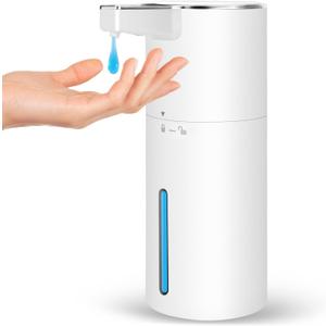 Automatic Soap Dispenser Liquid Touchless: Wall USB Rechargeable - 6-Level Adjustable Modern Electric Hand Soap Dispenser - Kitchen Bathroom Kids Family