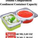20 PCS Plastic Snack Containers, Double Compartment Condiment Containers with Lids, Reusable Snack Container, Suitable for Kitchen Storage and Outdoor Parties (20 PCS)