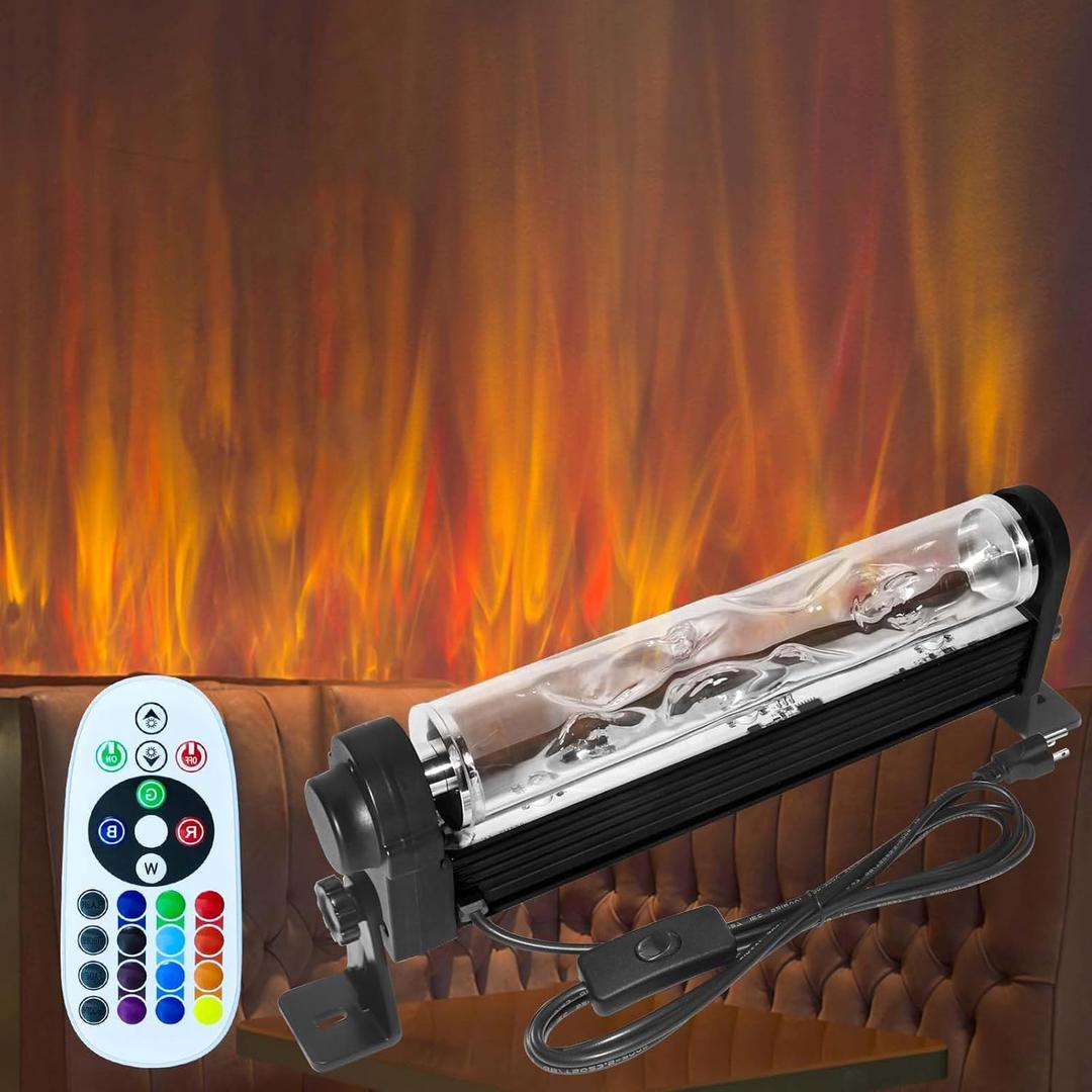 12W RGBW Water Ripple Wall Light 16 Colors, Remote Control, Water Wave Projection Wall Light Versatile for Home, Gaming & More 10.2"*1.6"