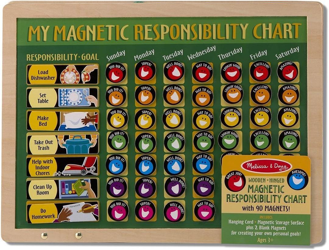 My Magnetic Responsibility Chart + FREE Melissa & Doug Scratch Art Mini-Pad Bundle [37891]