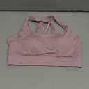 Nabawa Sports Bra for Women Unpadded Medium Support Criss Cross Back Strappy Sports Bras Seamless High Impact Yoga Workout Bra Gym Activewear Top, Pink ,Medium