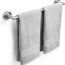 Brushed Nickel Bath Towel Bar 18 Inch Bathroom Towel Rack Wall Mounted Towel Holder Modern Home Decor Towel Rod Bathroom Hardware Silver Towel Hanger Towel Rail Towel Shelf Single Bar Brushed Finished