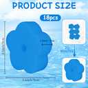 iRFKCIOW Hot Tub Scum Absorber, 18 Pcs Pool Oil Absorbing Sponge, Blue Flower Pool Scum Absorber, Oil Scum Absorbing, Pool Sponge Oil Absorber Scum Sponge for Swimming Pool Spa Hot Tub Accessories
