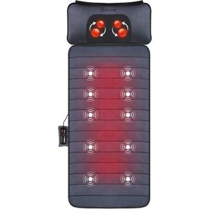 COMFIER Full Body Massage Mat with Movable Neck Pillow, Back Massager with 10 Vibrating Motors & 4 Heat Level, Back Massage Pad, Mothers Day Gifts for Mom