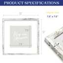 An&He 12x12 inch Picture Frame, White Simple Photo Frame for Decorative Artwork, Suitable for Tabletop, Desk, Bookshelf and Wall Display, Photo Gallery Decor