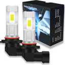 H10 9145 LED Fog Light Bulbs, 600% Brightness 6000LM LED Fog Lights 6500K White, Non-polarity Fog Light Bulb, 60000HRS Lifespan 1:1 Replacement 9040 9045 Fog Lights For Cars,Trucks, Pack of 2